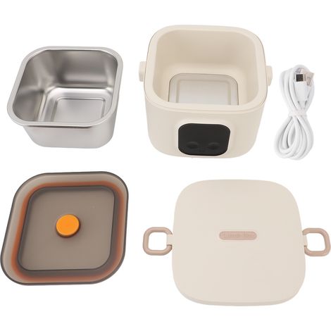 Lunch Box Elettrica 800ml con Batteria 14000mAh – Riscaldatore Portatile in Acciaio Inox 304, Design Moderno ed Elegante – Ideale per Ufficio, Cantiere e Viaggi (1/5)