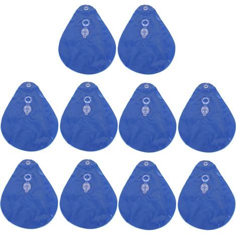 10 Poids Couverture PVC Bleus – Bâche Hiver Sac Eau Suspendu pour Natation Hors Sol, Protection Stable Contre Vent et Gel (1/5)