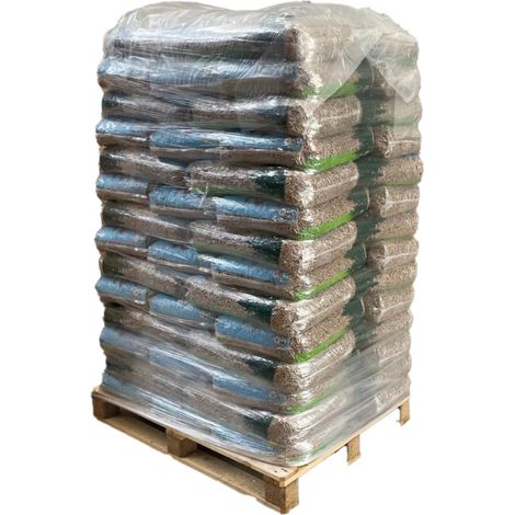 bancale 70 sacchi pellet in legno di abete certificato en plus a1 prodotto in trentino, sacchi da 15 kg. (1/3)