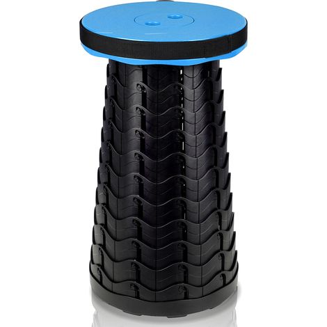 Wolketon Tabouret télescopique portable. max 250KG.Tabouret Pliant Portable pour Les Voyages. Camping 45x26CM Bleu