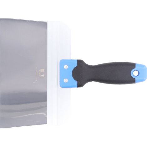 Couteau à mastic en acier inoxydable poli miroir, grattoir pour réparation automobile, manche en caoutchouc souple antidérapant, 200 mm (8 pouces)