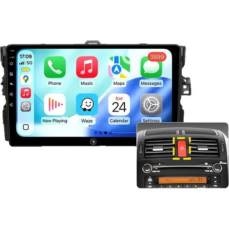 Autoradio, touchscreen, compatibilità multi-dispositivo, compatibile con Toyota Corolla Auris E140 E150, N2 Linux Auris (1/2)