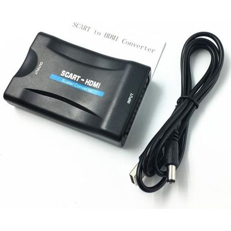 Adaptateur Péritel vers HDMI - Noir - 1080P - Plug and Play - Compatible avec TV HD (1/4)
