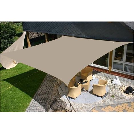 TENDA VELA OMBREGGIANTE DA ESTERNO QUADRATA 3X3 MT TORTORA (1/2)