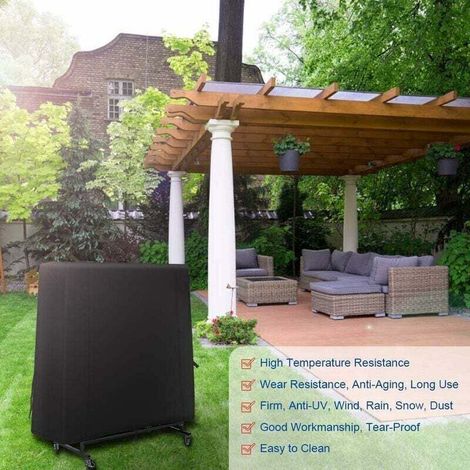 Housse de Table de Ping-Pong Couverture pour Table de Ping Pong Bache Table de Ping Pong 420D Oxford Bache de Protection étanche Anti-UV Anti-poussière pour Intérieur/ Extérieur 185x70x165 cm