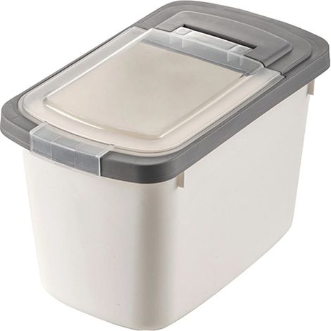 Großer, luftdichter Behälter mit Messbecher und Klappdeckel, für Reis, Müsli, Mehl oder Getreide.