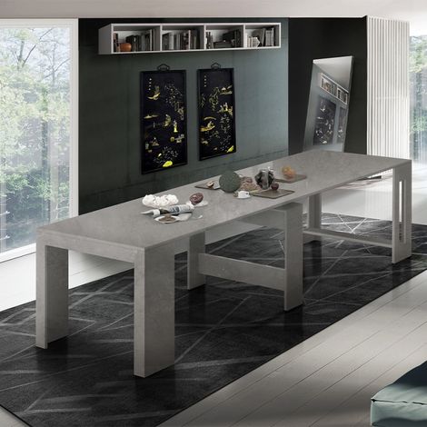 Mesa de comedor extensible 90x51-300cm consola diseño moderno Pratika Bronx (1/5)