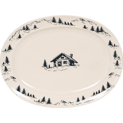 Table Passion - Plat ovale Alpages noir 42 cm x 30 cm (1/3)