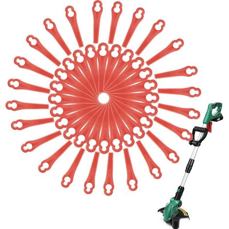 Lame Plastique Coupe Bordure(Lot de 120 Pièces), Lames de Tondeuses, Accessoire Debrouissalleuses, Adaptée pour FRT18A FRT18A1 Kunst 46155 FRT20A1 (1/5)