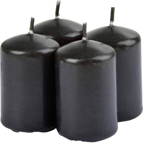 Lot de 4 Bougies Pilier "Essentiel II" 6cm Bois de Santal (1/3)