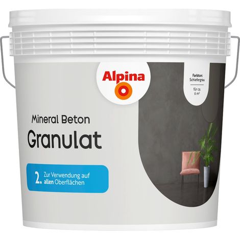 Alpina Mineral Beton Granulat schiefergrau 6 kg Innen (1/2)