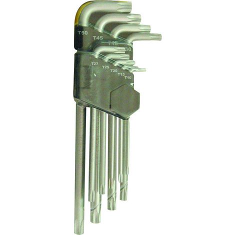 jeu de 9 clés torx c. vanadium