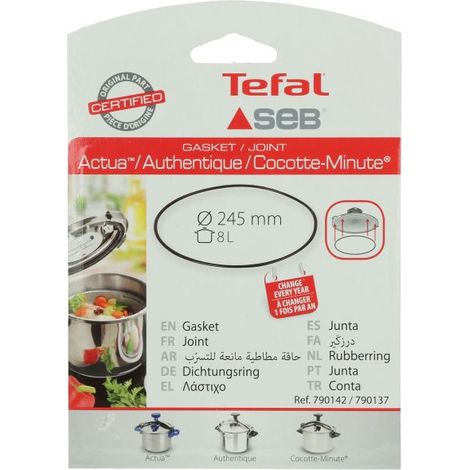 SEB – Joint en silicone pour autocuiseur 8L – Compatible Actua, Authentique, Cocotte Minute – Fermeture hermétique – Préservation des saveurs
