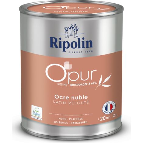 Peinture Couleur à base de résine biosourcée à 97% - Satin - 2L - Ocre Nubie - Ripolin (1/5)