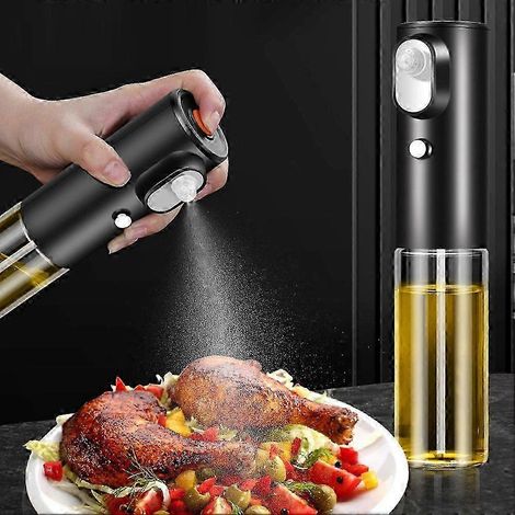 Spray huile de cuisson électrique 200 ml - bouteille en verre résistant à la chaleur, 2 modes (1/5)