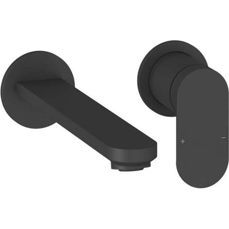 Ravak Chrome II - Grifo de lavabo empotrado, instalación de 2 orificios, con cuerpo, negro mate X070592 (1/3)