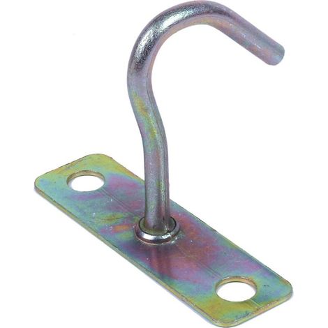 Support de ventilateur en métal en forme de J, fixation au plafond, crochet de suspension, hauteur 80 mm (1/3)