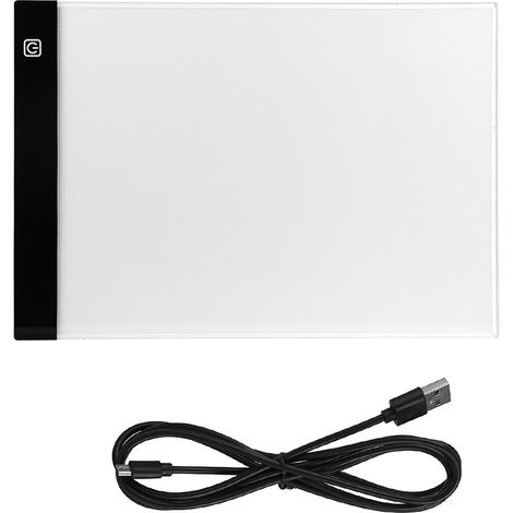 Panneau lumineux A4 LED pour dessin et traçage, planche à stencil lumineuse pour enfants et artistes, avec câble USB (1/5)