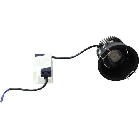 Spot LED encastré 10W, compatible Tuya, absorption lumineuse 30° réglable, 100-265V, downlight noir pour salon hôtel (1/5)
