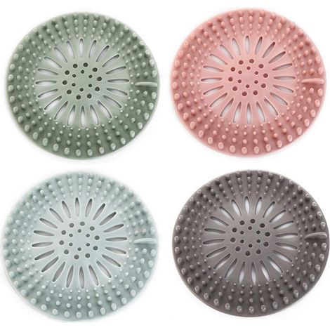 Lot de 4 bouchons de vidange en silicone pour baignoire et douche : faciles à installer et à nettoyer, ils conviennent à la salle de bain, à la baignoire et à la cuisine. Résistants et faciles à netto (1/5)