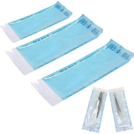 90 Pièces Pochette de Stérilisation, Sac de Stérilisation Autoclave, Sac de Stérilisation Scellé Jetable, Sachets de Stérilisation Auto-Scellants (Trois tailles) (1/5)
