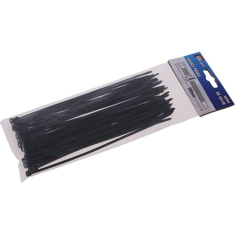 LEVIOR Nastri rilegatori 200x3,6mm 50pz nero 23814.01