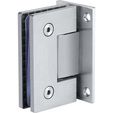 1 pince de salle de bain à usage intensif, 90 degrés charnière de porte en verre en acier inoxydable, charnière de porte en verre fixe bidirectionnelle, pince de rangement pour vitrine d'armoire (1/4)