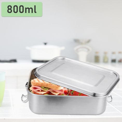 Wolketon 800ml Brotdose Metall Brotdose Thermobehälter Lunchbox BPA frei Edelstahl