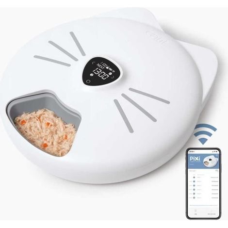 Distributeur de repas pour chat connecté - CATIT - PIXI SMART - 6 x 170ml - Ecran tactile LCD - Avec Blocs réfrigérants (1/5)