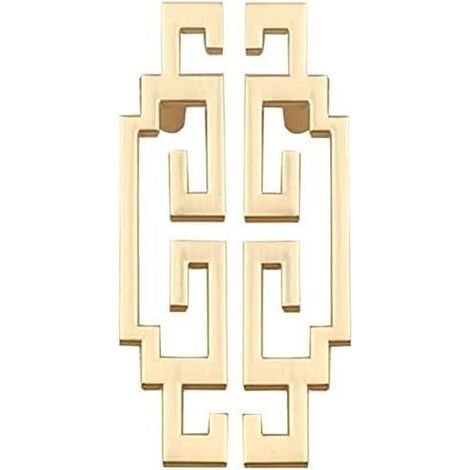 2Pcs Gold Kitchen Handles 64mm Center to Center Shiny Golden Furniture Handles for Cabinet Dresser Cupboard Bathroom Kitchen Bedroom Drawer (Screws Included)