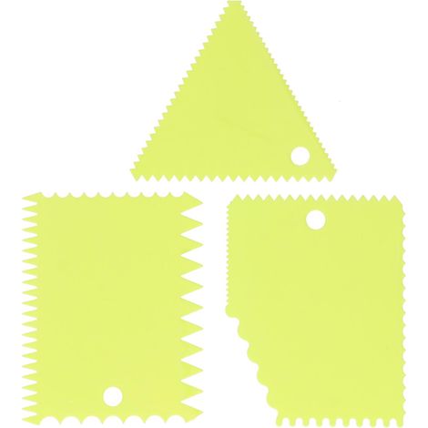 Generic Grattoir à Crème, Plus Lisse à Gâteau Durable, Flexible et Léger, 3 Pièces/ensemble, Non Toxique, Très Durable, Pelle à Crème Hachée Solide pour Gratter le Bricolage Plus Lisse (GREEN)..