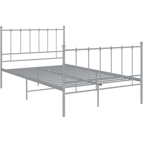 Maison Exclusive - Bett Grau Metall 120x200 cm
