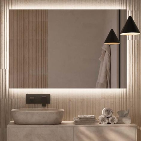LEDIMEX- Espejo Baño 90X80cm con Led Cromado
