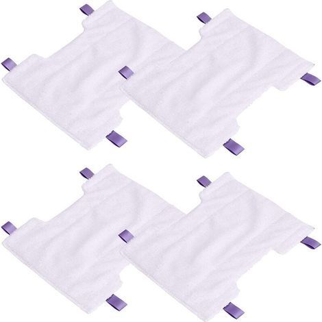 Lot de 4 Tampons Microfibre Compatibles Shark Steam Pocket Mop Nettoyeur Vapeur (1/4)