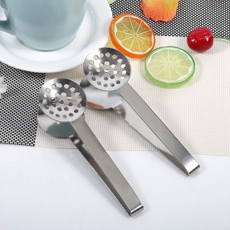 Pince à sachets de thé, pince à sachets de café et de thé, support pour sachets de thé, pince à tranches de citron, pince à glaçons et à sucre pour ustensiles de cuisine et outils de bar (2 pièces) (1/5)