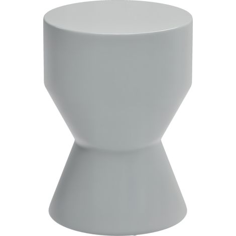 Seduta in ceramica, portata fino a 120 kg, diametro 33 x 45,5 cm, sgabello da giardino resistente alle intemperie a forma di clessidra, grigio chiaro