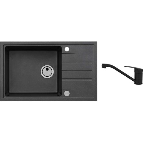 Alveus - Spülenset Intermezzo 130 und Armatur Clara, carbon SETA25862 (1/2)