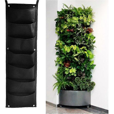 Sac suspendu pour plantes murales à poches, ouverture verticale, fleurs (1/5)