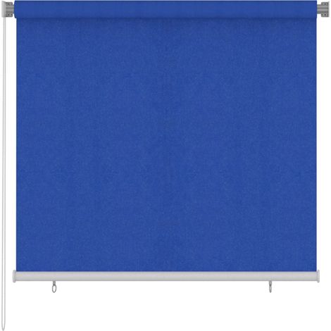 vidaXL Store roulant d'extérieur 165 (l) x 140 (H) cm bleu HDPE (1/5)