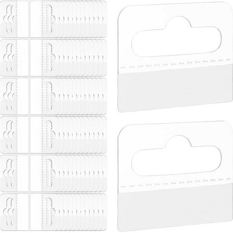 Crochets autocollants - 4,5 x 3,5 cm - Transparent - Matériau PVC - 200 pièces - Installation sans perçage - Suspendables - Imperméables (1/5)