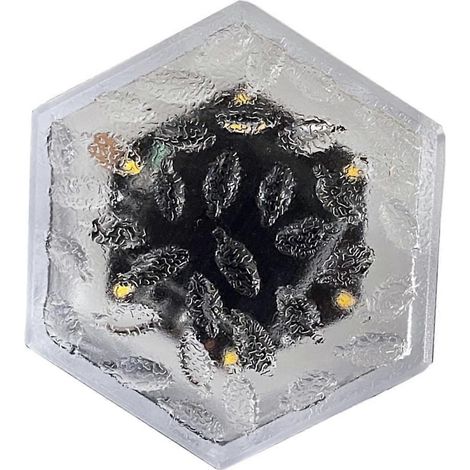 Lampes solaires de jardin LED hexagonales en forme de brique, blanc chaud, résistantes aux intempéries, pour allées et terrasses extérieures. (1/4)