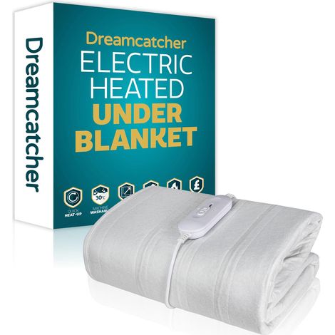 Dreamcatcher King Size Electric Blanket Heated Bed Underblanket Polyester Detachable Control 3 Heat Settings (1/5)