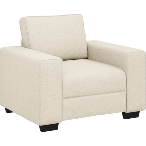 Canapé,Sofa pour Salon,Banquette avec coussin avec oreiller Beige 100 x 77 x 82 cm Lin CFW424682 (1/5)