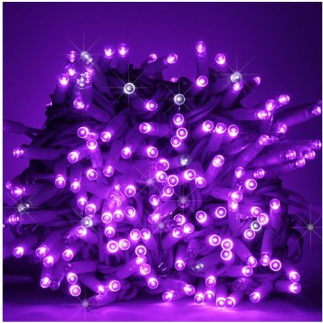 Chaine de chaine 10 me'tres se'rie 100 lumie'res de Noel avec LED Maxi Violet avec Flash Ice White intermittent pour une utilisation professionnelle en inte'rieur et en exte'rieur IP65 Porpora 10