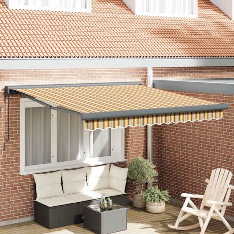 Toldo retráctil Multicolor 300 x 250 x 165 cm Tela y Metal