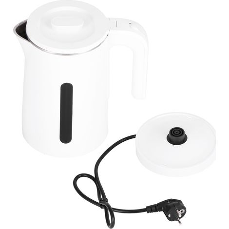 Bouilloire électrique 2,3L grande capacité en acier inoxydable blanc - Bouilloire à eau 220V avec prise EU (1/5)