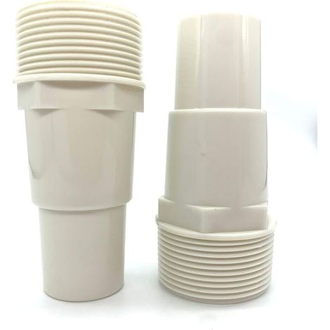 Adaptateur de tuyau de pompe de filtre de piscine 1 1/4"-1 1/2" filetage 1.5" connecteur de raccord PVC 417-6060 (lot de 2) (1/4)