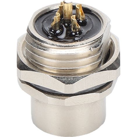 Prise montée sur panneau M12‑B‑S5 Connecteur étanche M12 IP67 Adaptateur de prise 5 broches (1/4)