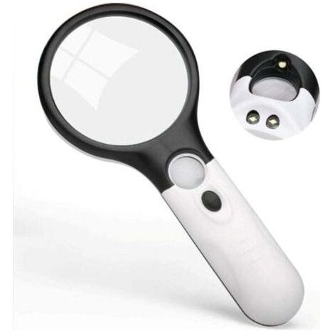 Lupa portátil MUMU, lupa electrónica LED 100x con iluminación, lente óptica HD, lupa de lectura para periódicos (1/4)