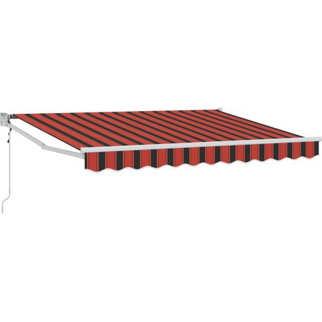 Elektrische ausziehbare Markise Orange, Schwarz und Gelb (1/5)